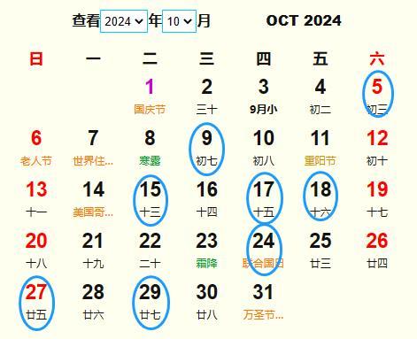 10月份装门的黄道吉日 老黄历正版黄道吉日