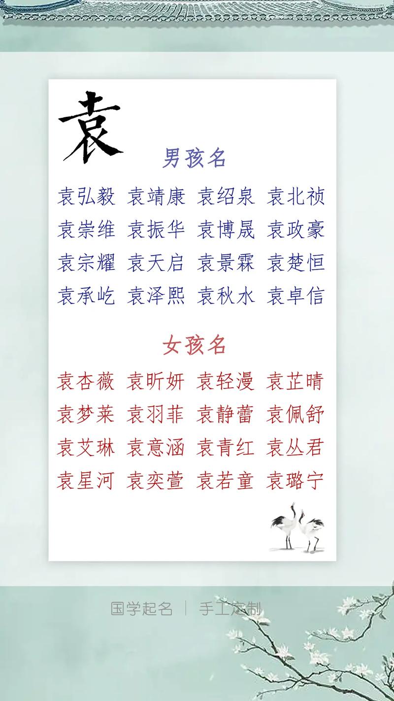 2025年袁氏女宝宝取名 袁姓女孩2025年取名