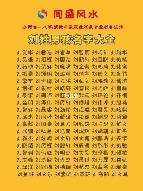 2025属狗刘姓宝宝起名 刘姓男孩狗年100分的名字