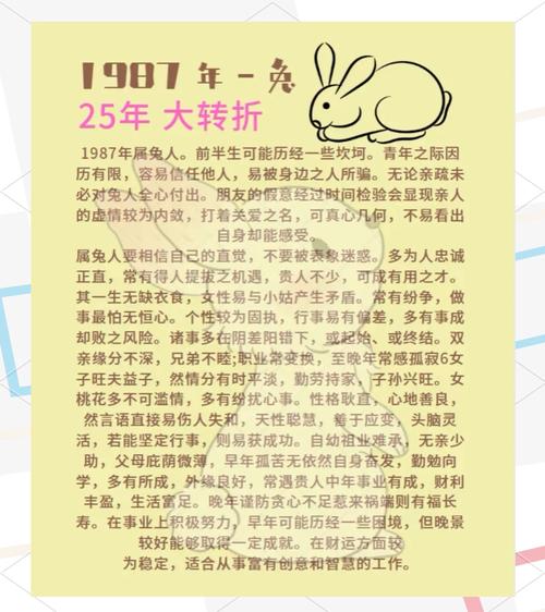 87年属兔人2025年搬家吉日(1987年属兔2020年适合搬家)